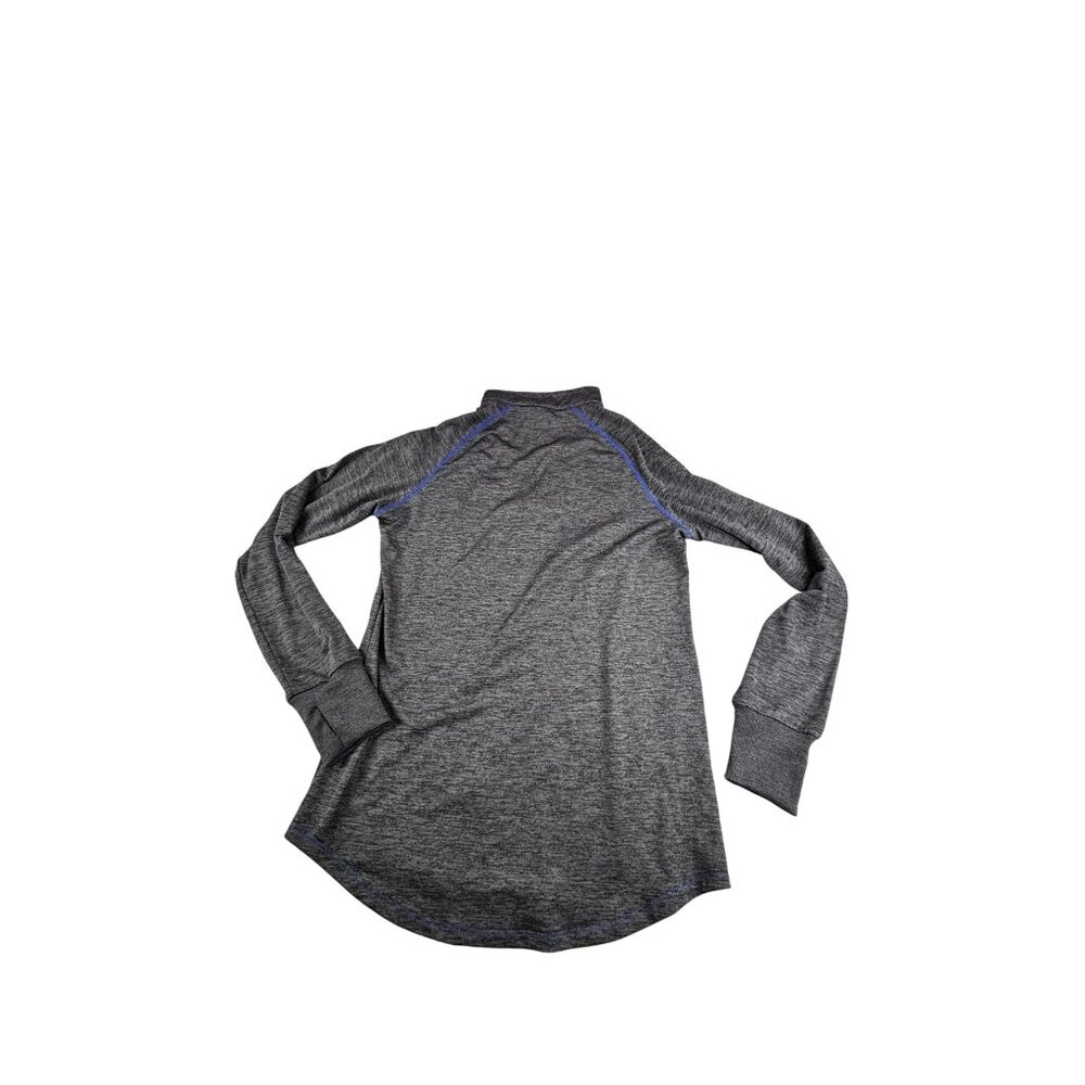 Colosseum Kansas Jayhawks Gray 1/4 Zip Pullover Sweatshirt Women's Medium *flaw - Picture 2 of 9